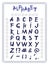 Alphabet latin, hand drawn, vector