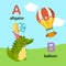 Alphabet Letter A-alligator,B-balloon