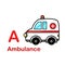 Alphabet Letter A-Ambulance