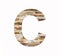 Alphabet letter C - Marble blocks background