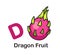 Alphabet Letter D-Dragon Fruit