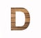 Alphabet letter D - Tongue and groove board