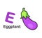 Alphabet Letter E-Eggplant