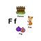 Alphabet Letter F-fence,fig,fox