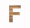 Alphabet letter F - Tongue and groove board