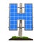 Alphabet letter H. Solar panel in shaped of letter H, 3D rendering