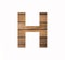 Alphabet letter H - Tongue and groove board