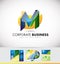 Alphabet letter M logo icon design