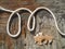 Alphabet Letter M Rustic Western Rope