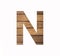 Alphabet letter N - Tongue and groove board