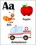 Alphabet letter A pictures