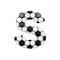 Alphabet letter S uppercase. Soccer font made of football texture. 3D render isolated on white background.