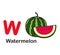 Alphabet Letter W-Watermelon