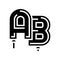 alphabet letters balloons glyph icon vector illustration