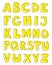 Alphabet letters hand drawn vector set on white background