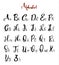 Alphabet letters lettering calligraphy vector