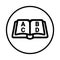 Alphabet, letters, open book icon. outline icon. Line art design