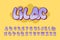 Alphabet Melt Lilac Graffiti Cartoon Vector