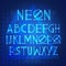 Alphabet Neon Letters Collection Text Lettering Set