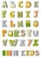 Alphabet printed letters for children by hand made