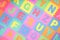 Alphabet puzzle letter tiles background