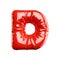 Alphabet red balloon letter font text character D