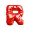 Alphabet red balloon letter font text character R