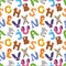 Alphabet seamless pattern.