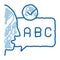 Alphabet Speech doodle icon hand drawn illustration