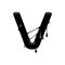 Alphabet V black slime logo or symbol template design