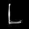 Alphabet written with lamp. Letter L