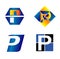 Alphabetical Logo Design Concepts. Letter P