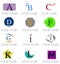 Alphabetical logo set