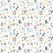 Alphabetical vector seamless pattern