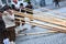 The `alphorn` is a wooden musical instrument