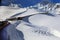 Alpine Alps mountain landscape at Jungfraujoch