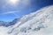 Alpine Alps mountain landscape at Jungfraujoch