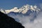 Alpine Alps mountain landscape at Jungfraujoch, Top of Europe Sw