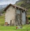 Alpine architecture, old mill in