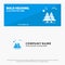 Alpine, Arctic, Canada, Pine Trees, Scandinavia SOlid Icon Website Banner and Business Logo Template