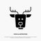 Alpine, Arctic, Canada, Reindeer solid Glyph Icon vector