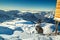 Alpine cable car station,Alpe d Huez,France,Europe