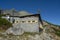 Alpine chalet Skalnata chata in High Tatras mountains. Mountain hut near the Lomnicky peak. Tatranska Lomnica.