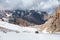 Alpine Climbers on Snowfield