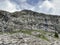 Alpine climbing rocks between the alpine lakes Melchsee or Melch lake and Tannensee or Tannen lake in the Uri Alps massif