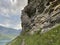 Alpine climbing rocks between the alpine lakes Melchsee or Melch lake and Tannensee or Tannen lake in the Uri Alps massif