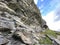 Alpine climbing rocks between the alpine lakes Melchsee or Melch lake and Tannensee or Tannen lake in the Uri Alps massif