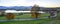 Alpine foothills upper bavaria, dreamy evening scenery. lake riegsee and country road in autumn