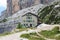 Alpine hut Rifugio Brentei in Brenta Dolomites mountains, Italy