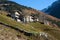 Alpine huts in autumn